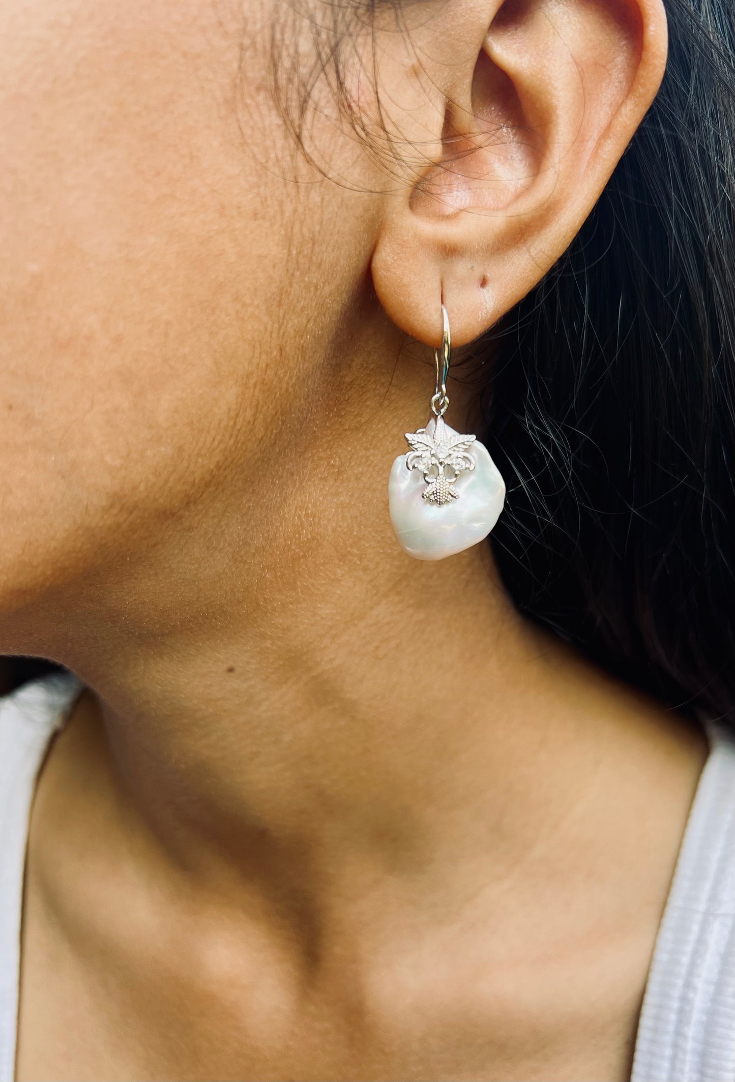 Natural Baroque Pearl Earrings