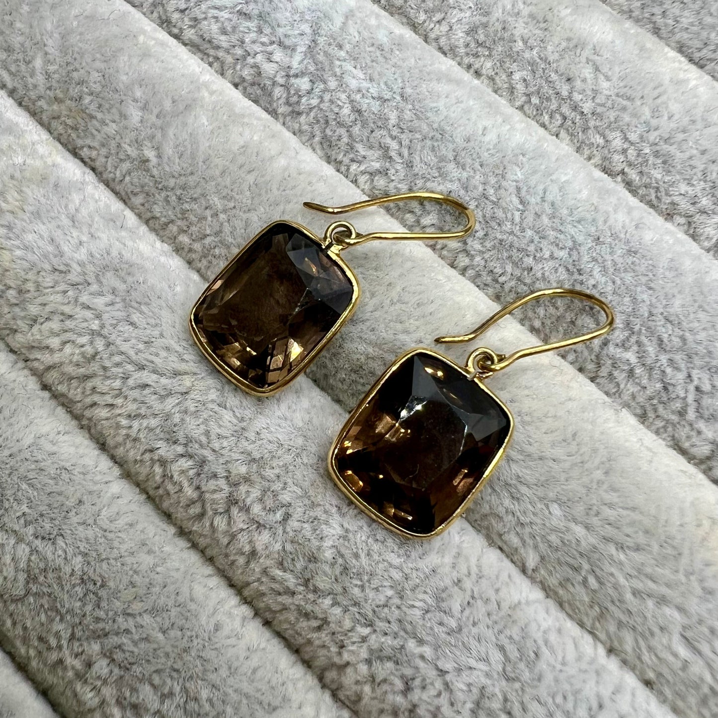 Natural Smoky Quartz Earrings