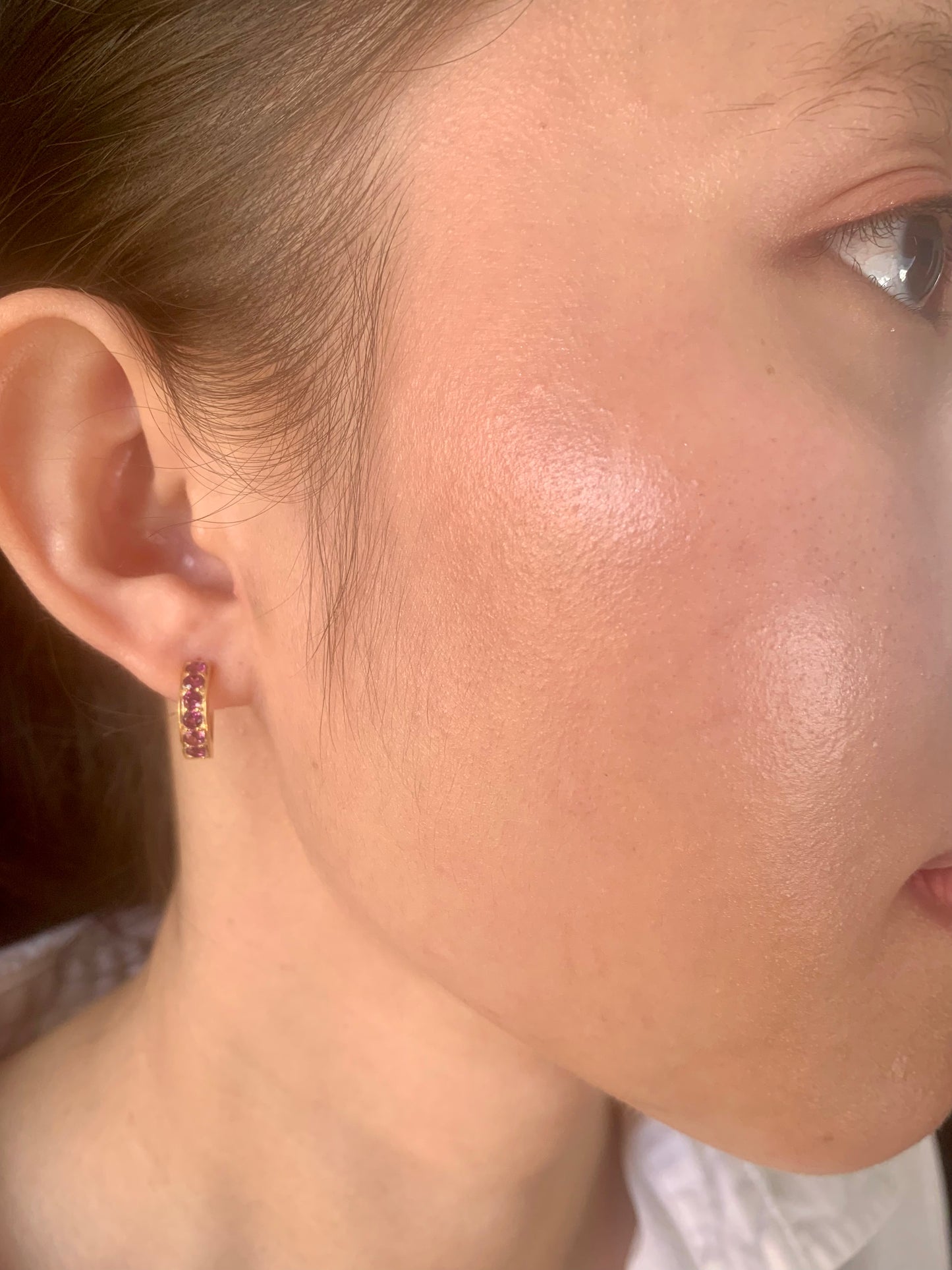 Natural Garnet with Natural Freshwater Pearl Earrings