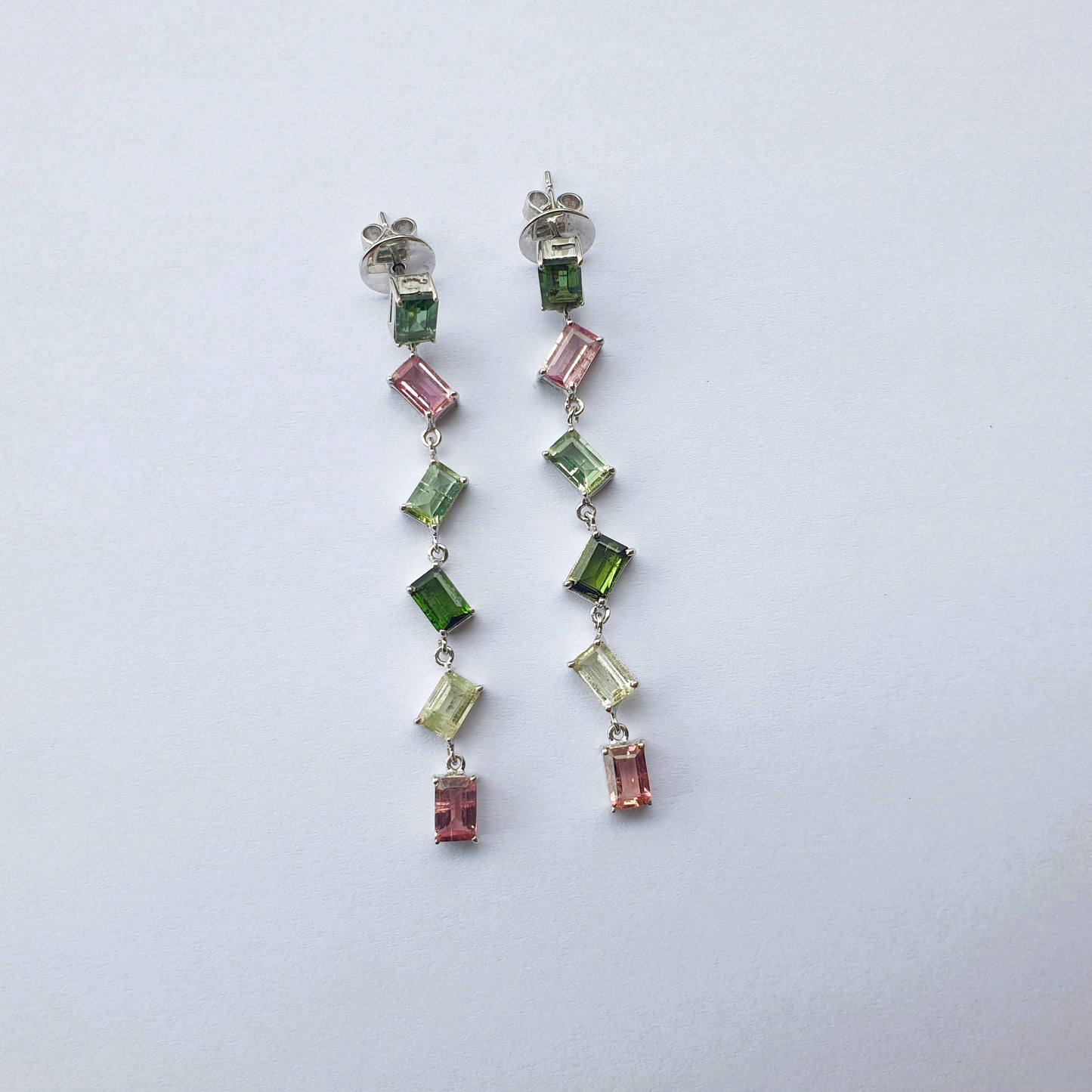Natural Multi-color Tourmaline Earrings