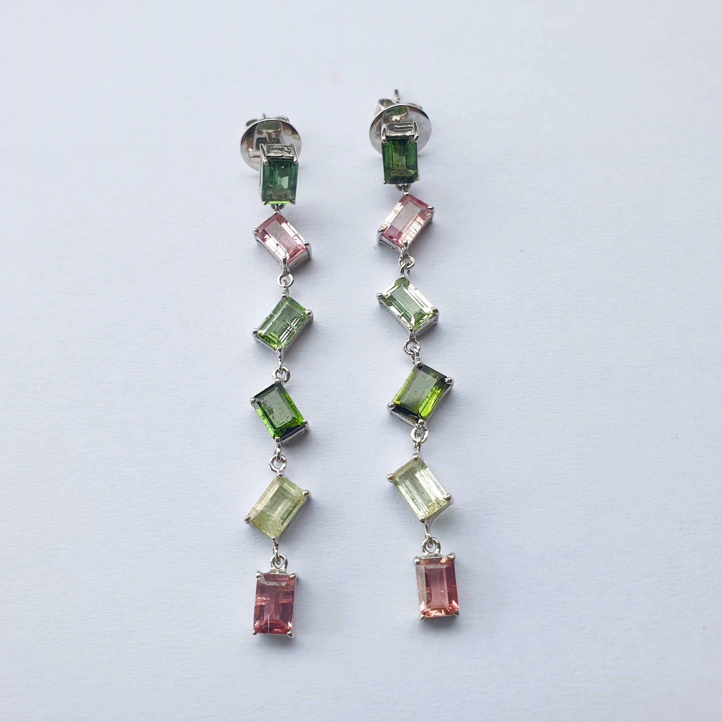 Natural Multi-color Tourmaline Earrings