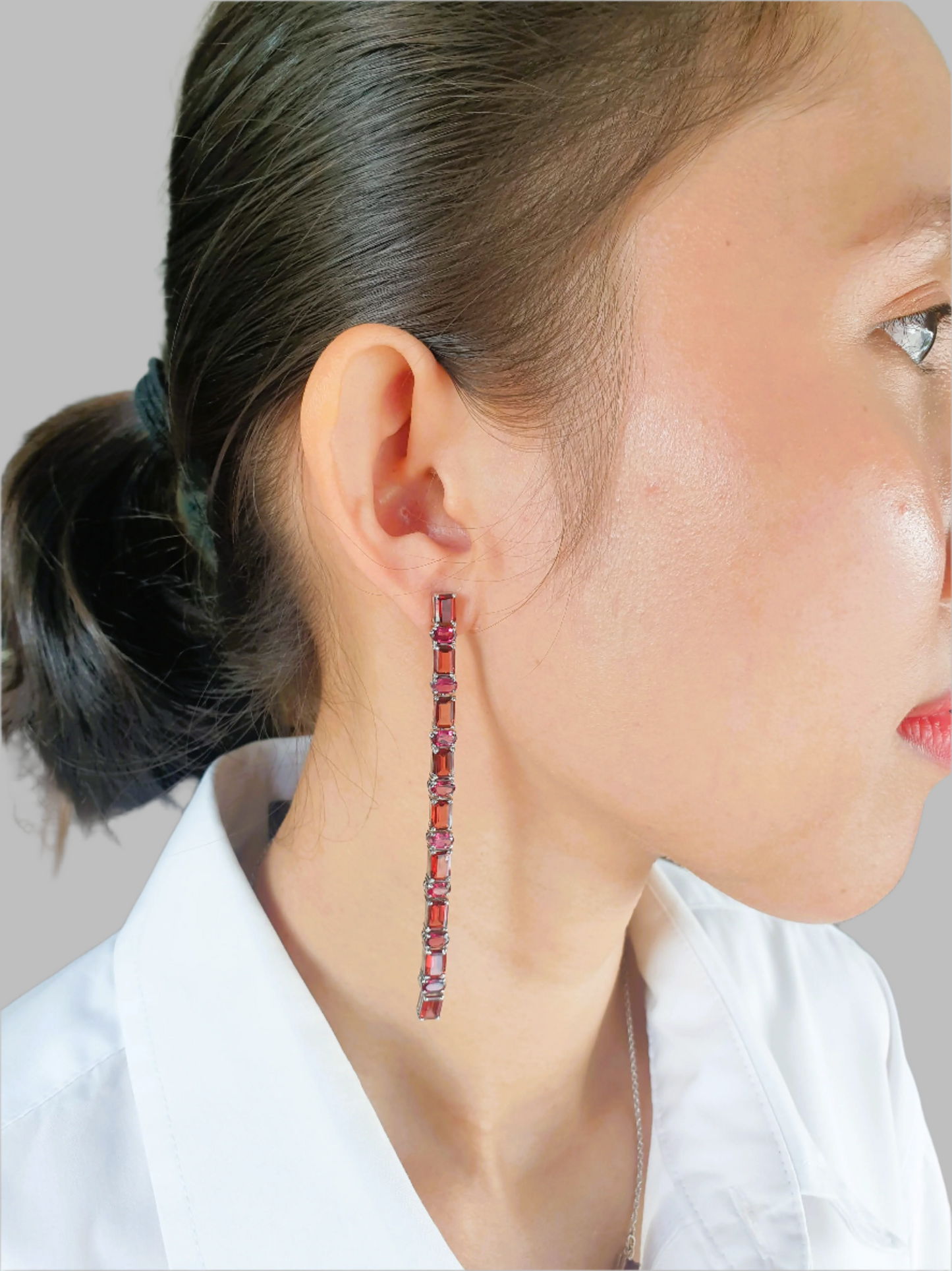 Natural Garnet Earrings
