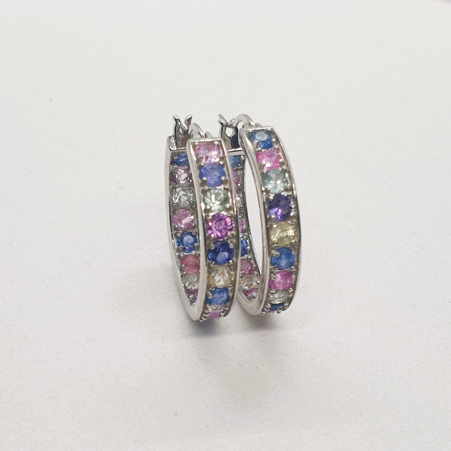 Natural Multicolor Sapphire Earrings