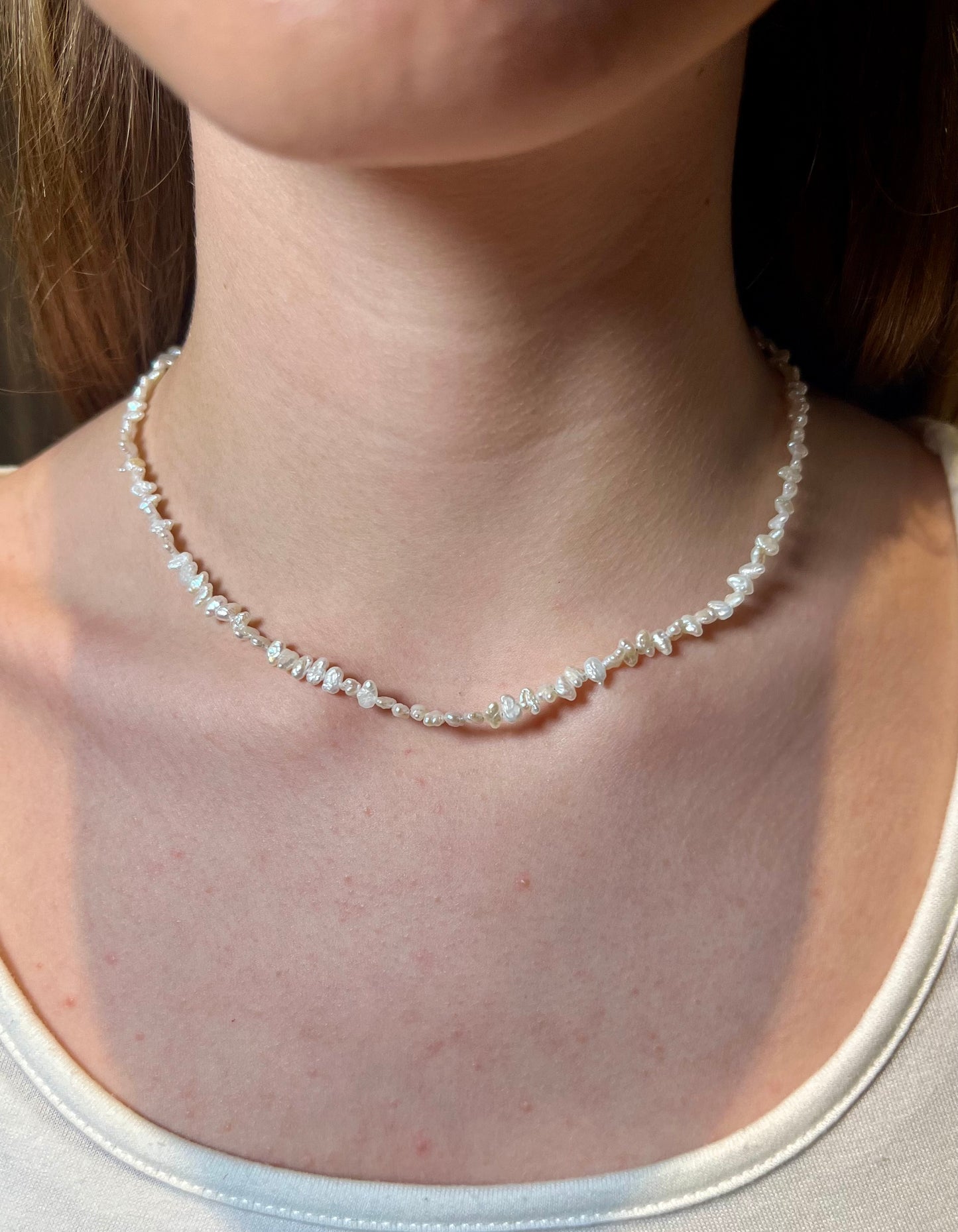 Tiny Baroque Pearl Necklace