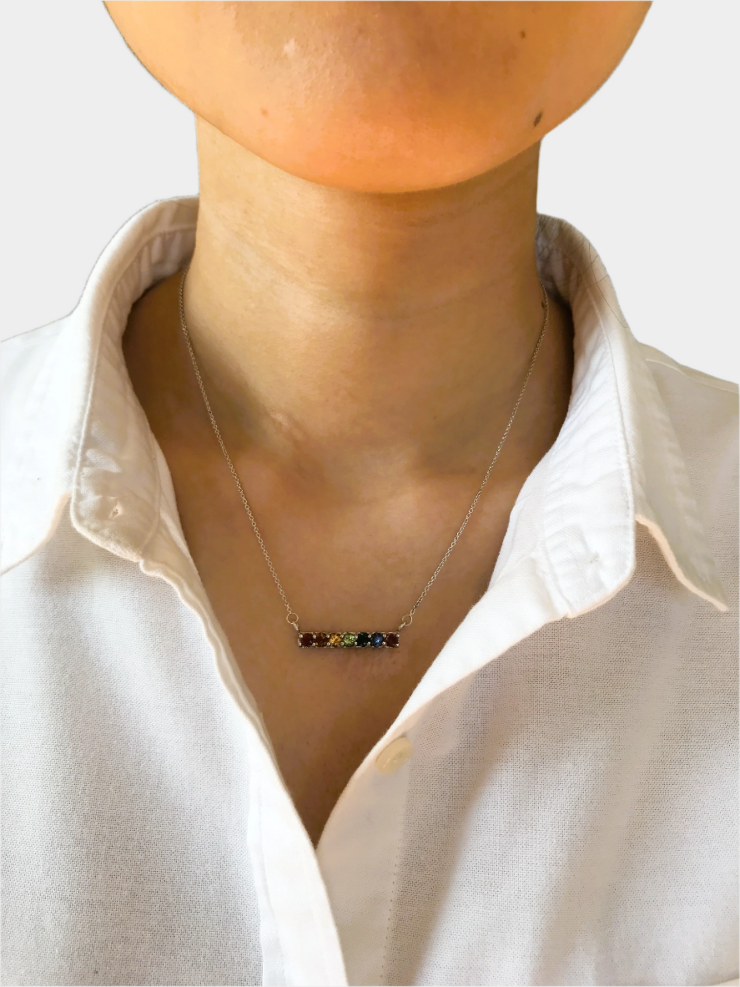 Natural Sapphire, Natural Spinel and Natural Peridot Necklace