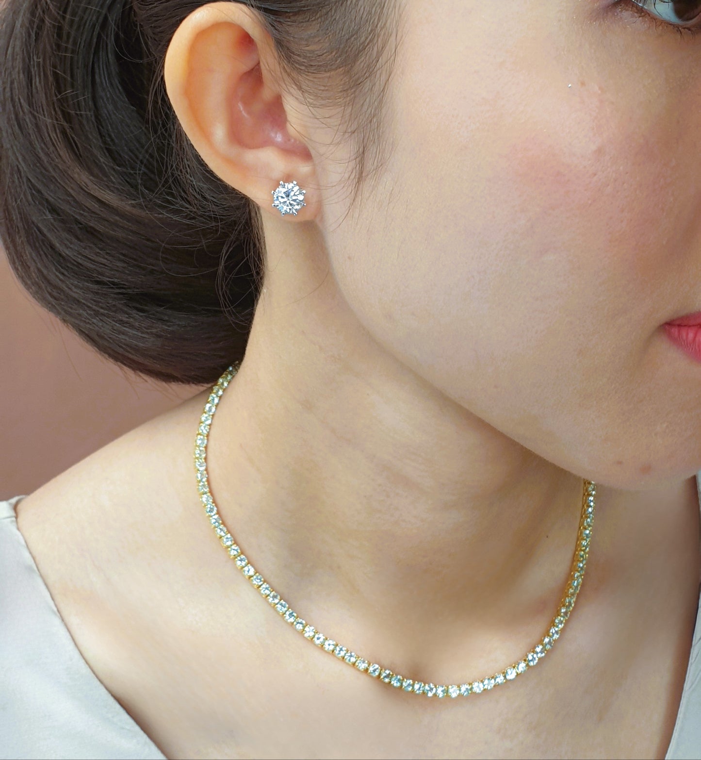 Natural Aquamarine Tennis Necklace