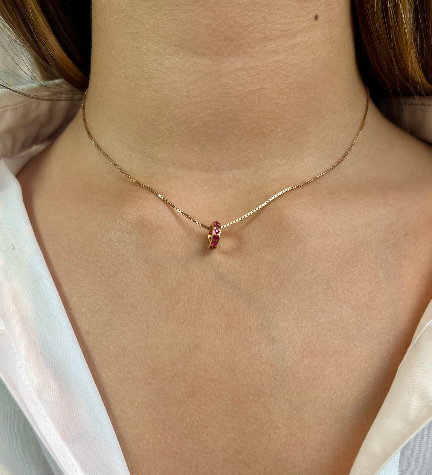 Natural Unheated Burmese Ruby Pendant