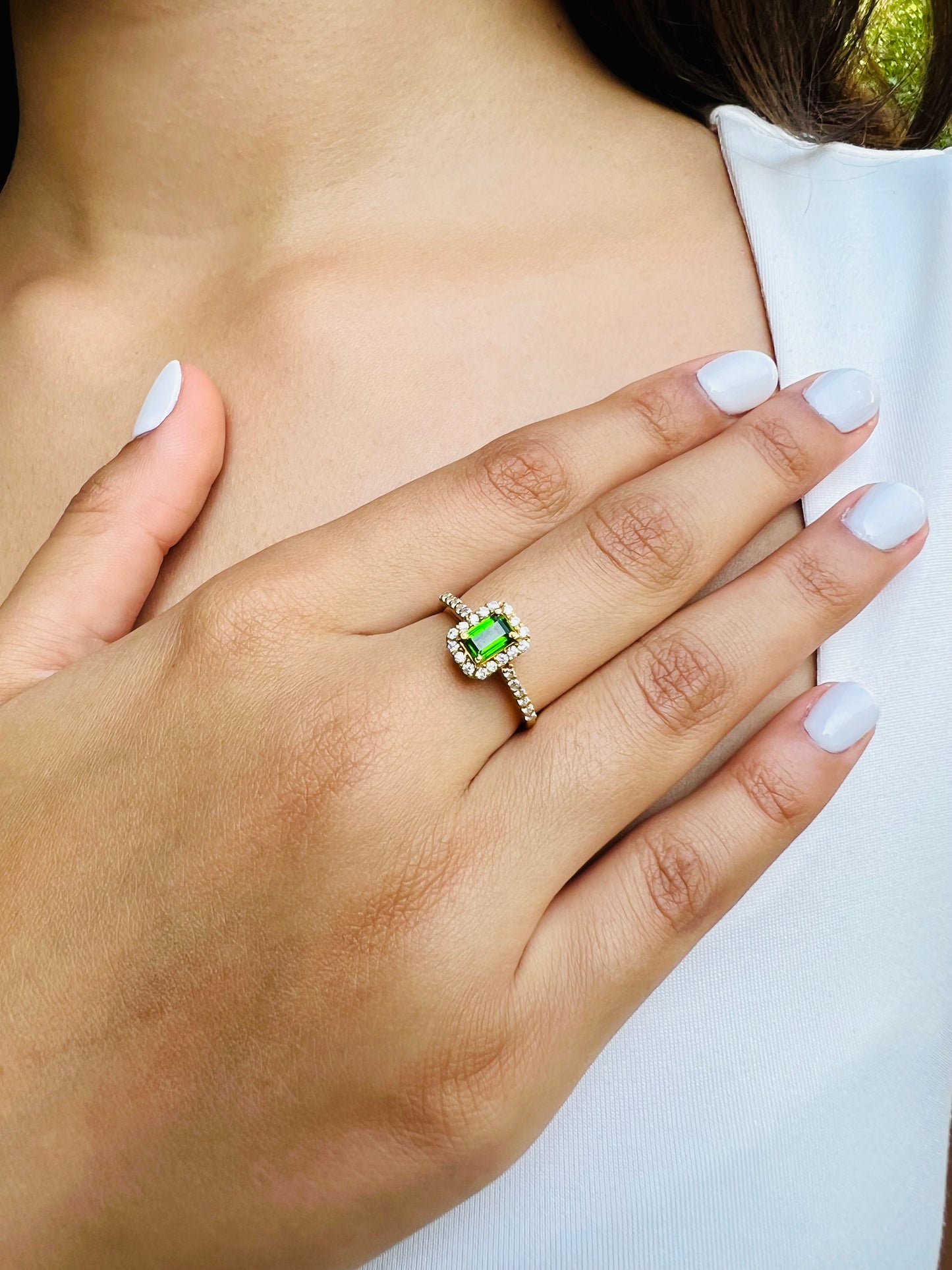Natural Diopside Ring