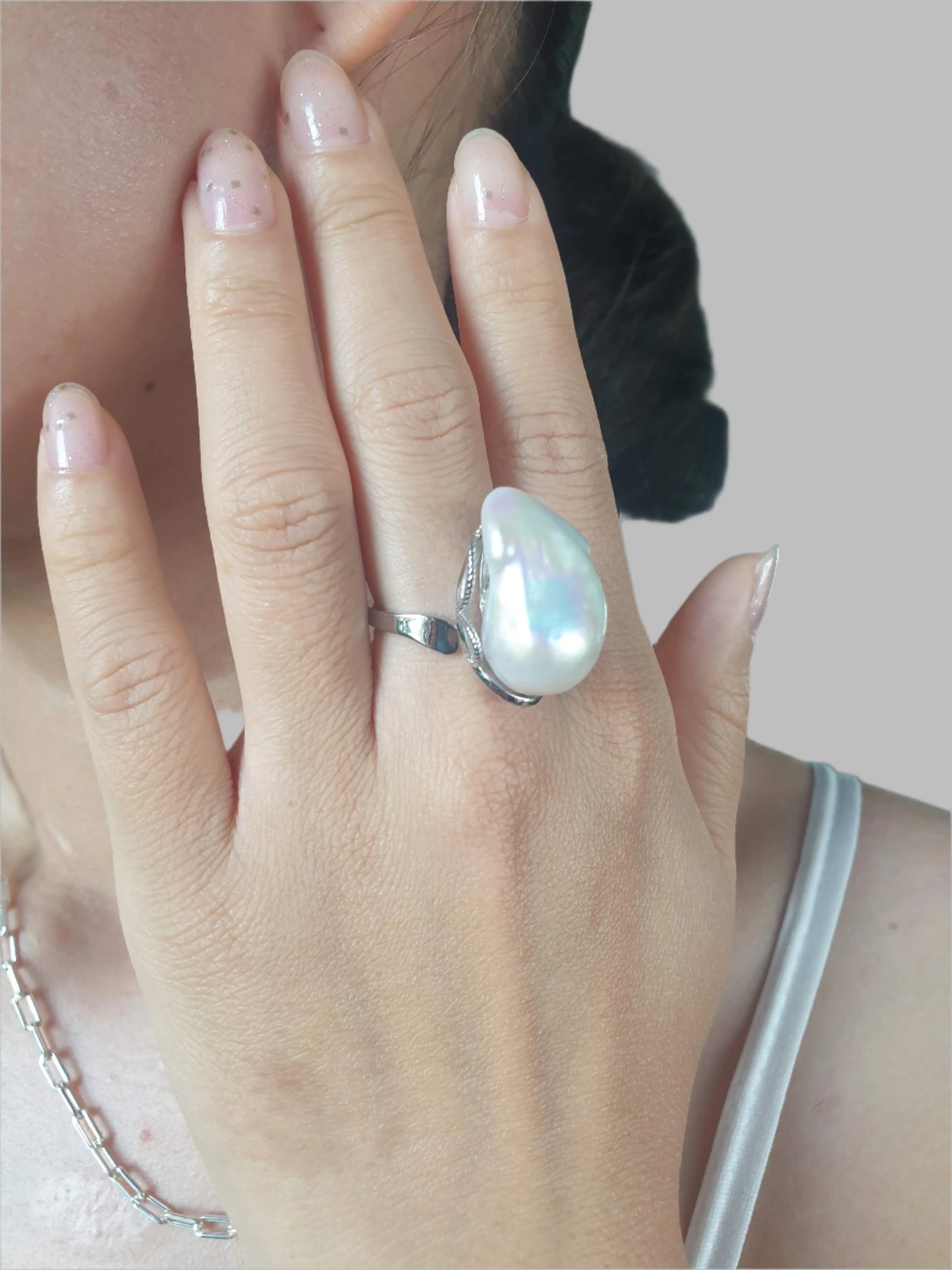 Natural Baroque Pearl Ring