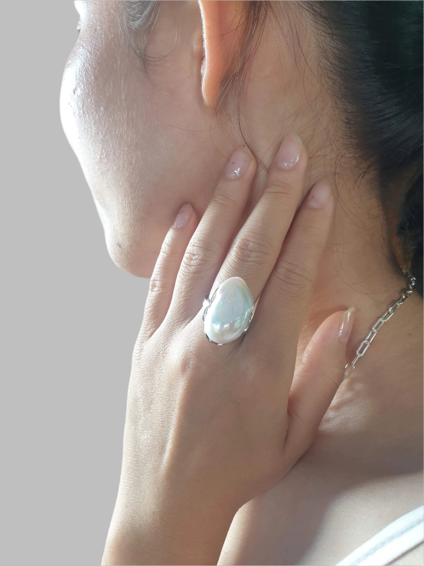 Natural Baroque Pearl Ring