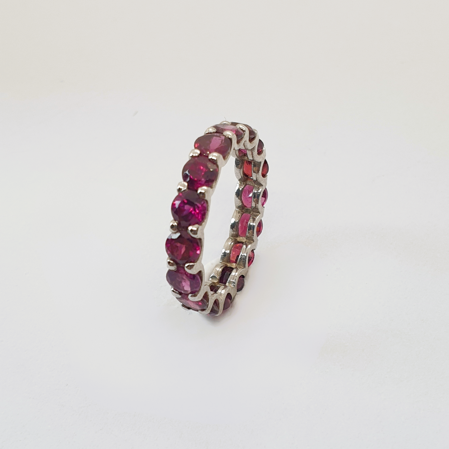 Natural Garnet Eternity Ring
