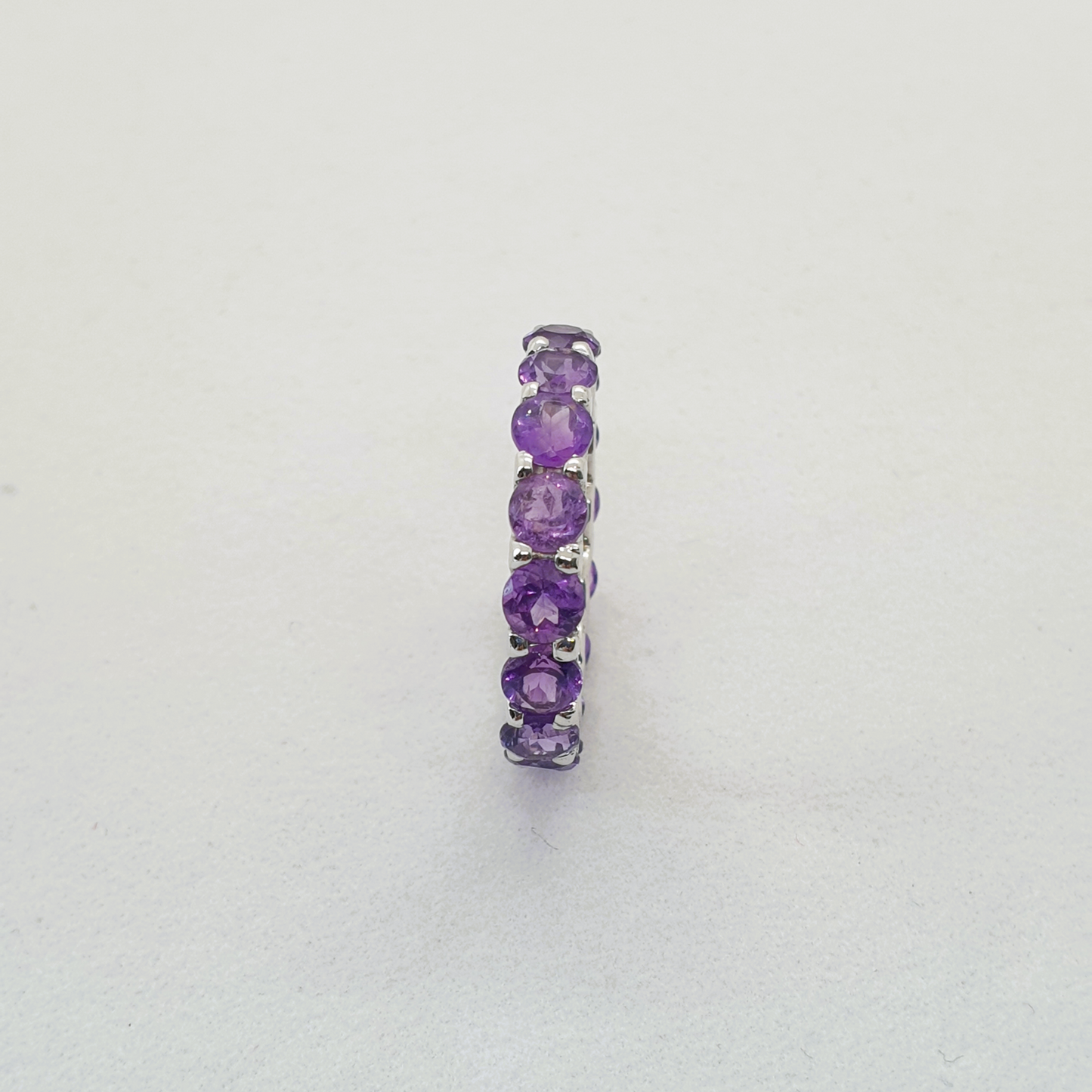 Natural Amethyst Eternity Ring