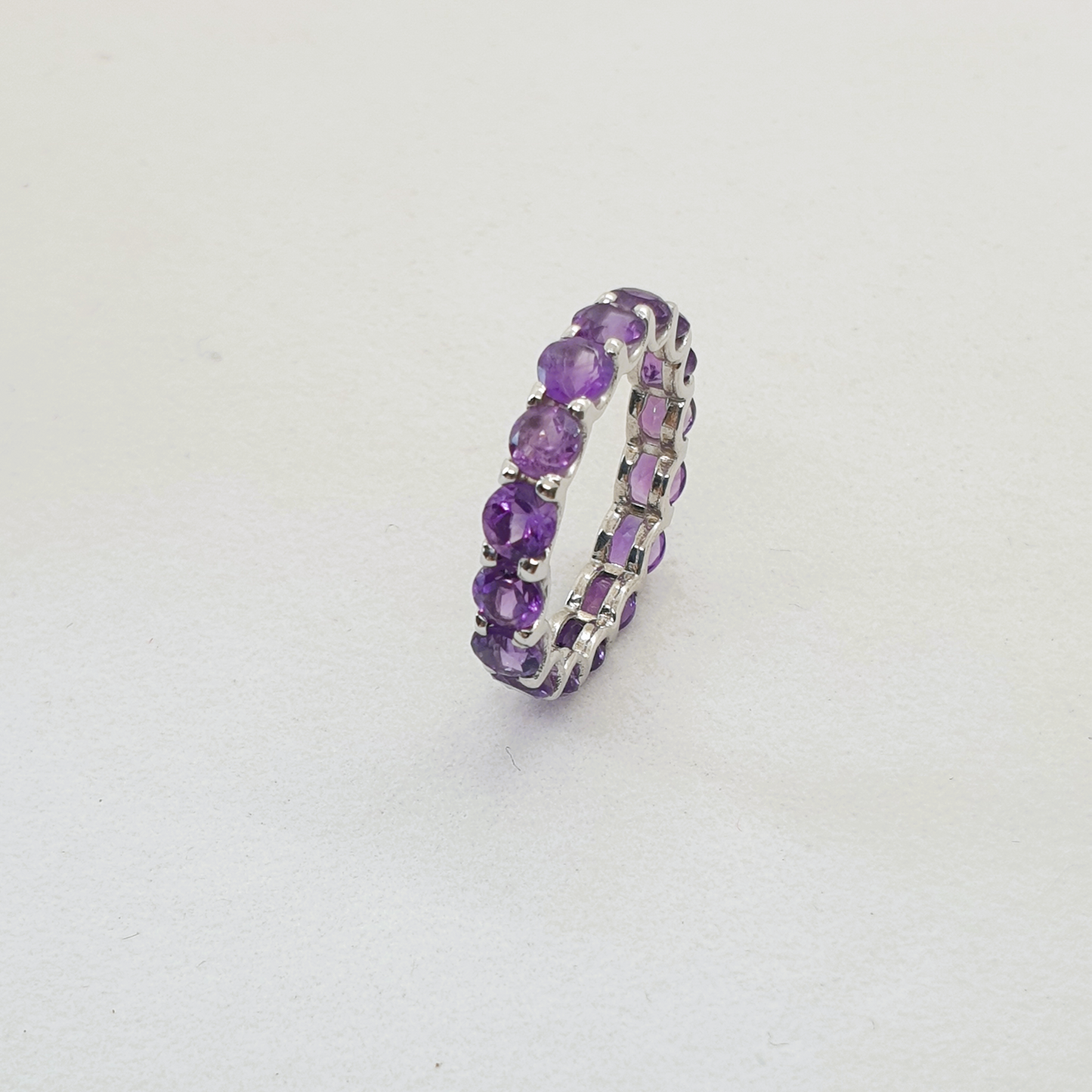 Natural Amethyst Eternity Ring