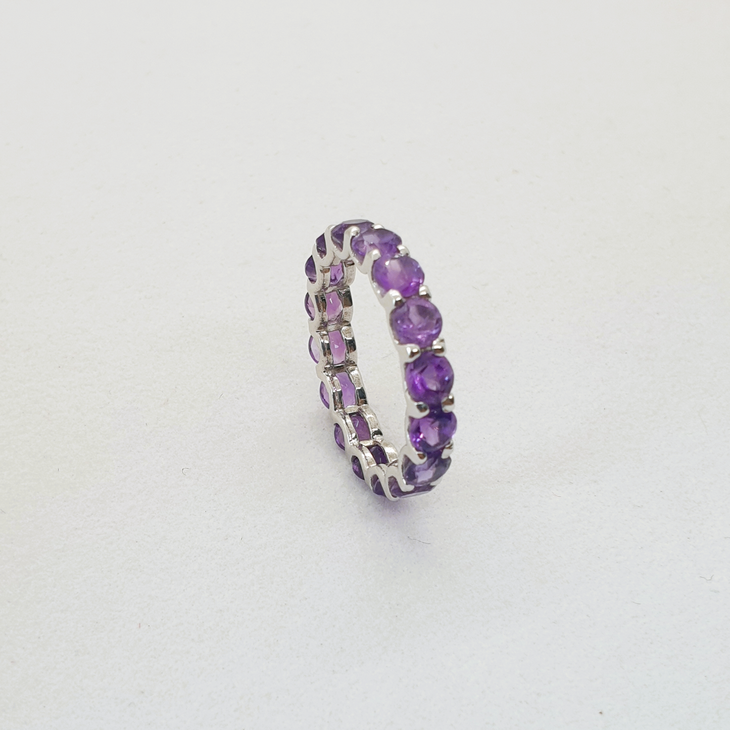 Natural Amethyst Eternity Ring