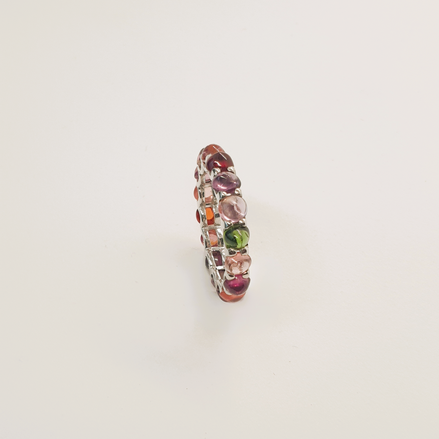 Natural Multicolor Spinel Cabochon Ring
