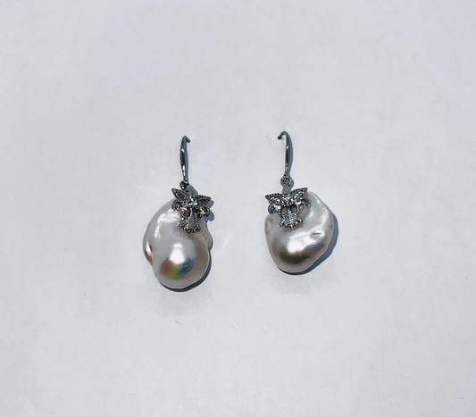 Natural Baroque Pearl Earrings