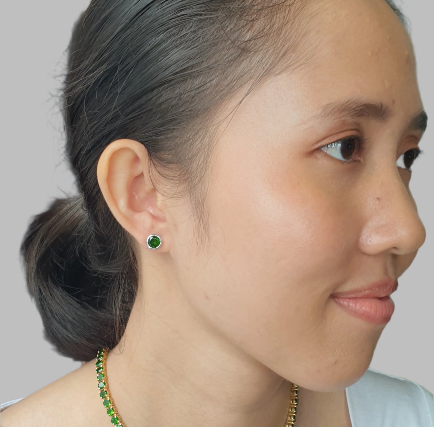 Natural Diopside Earrings