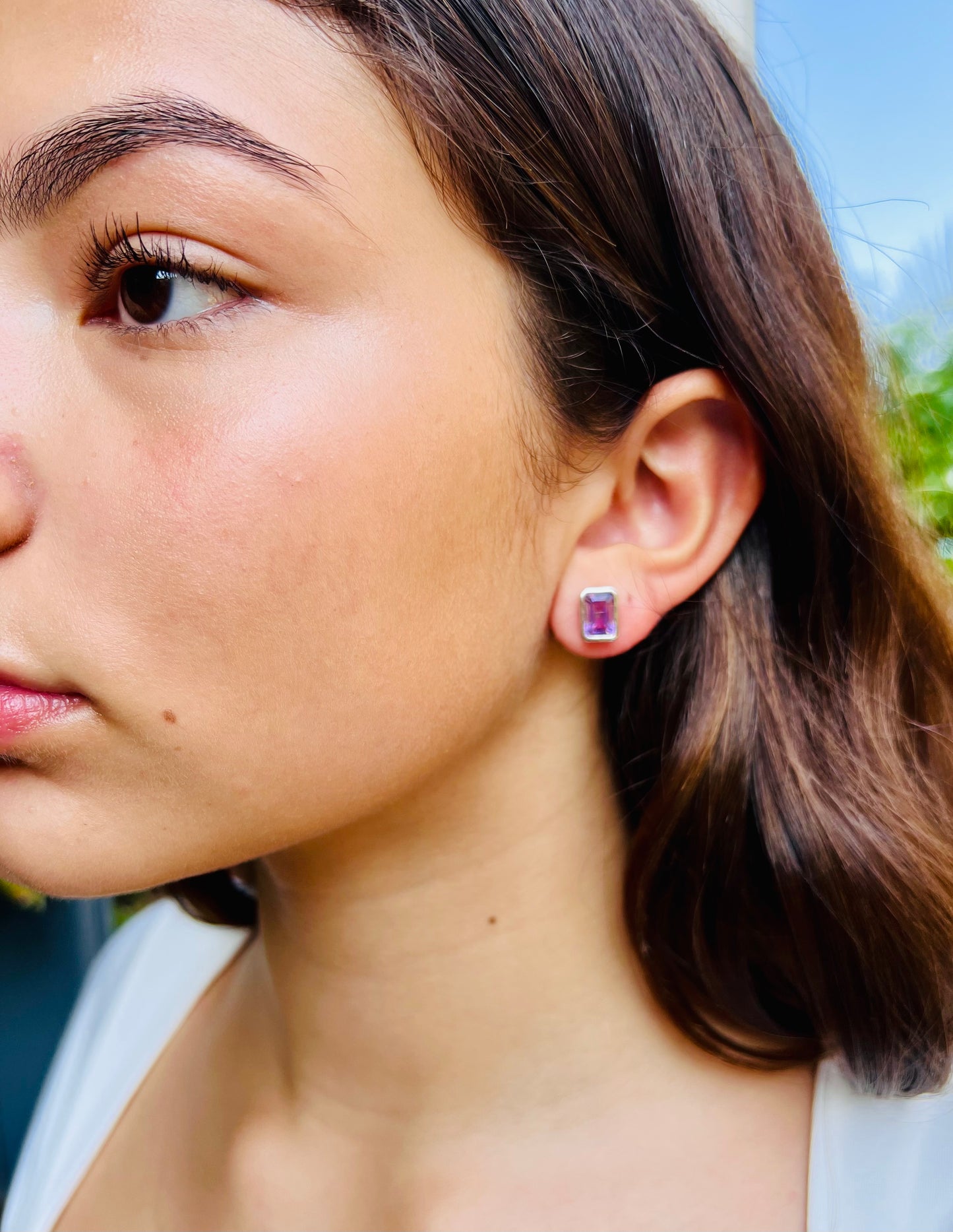 Natural Amethyst Earrings