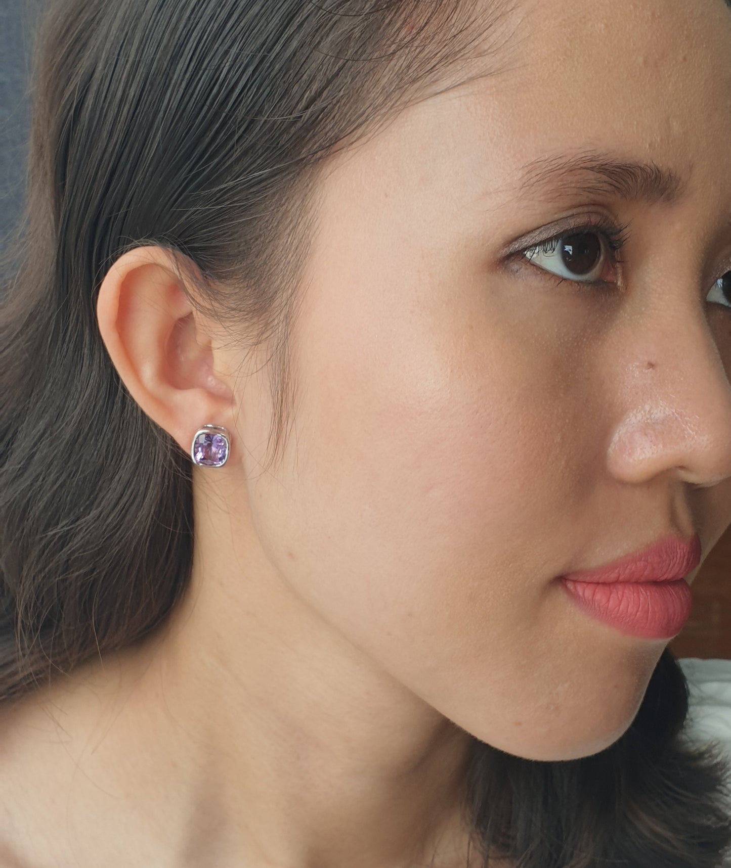 Natural Amethyst Earrings