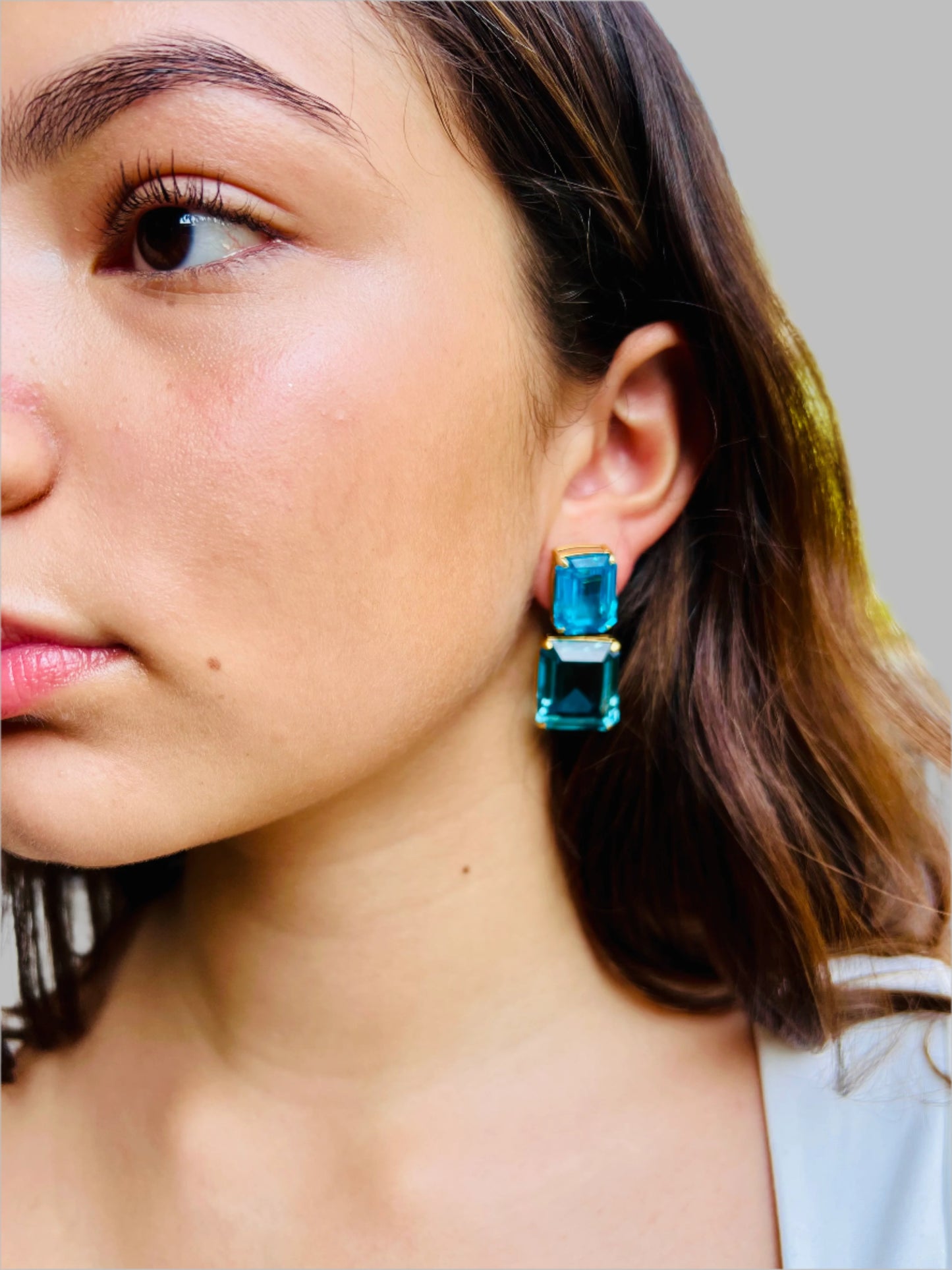 Blue Topaz Earrings