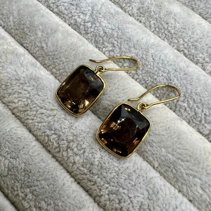 Natural Smoky Quartz Earrings