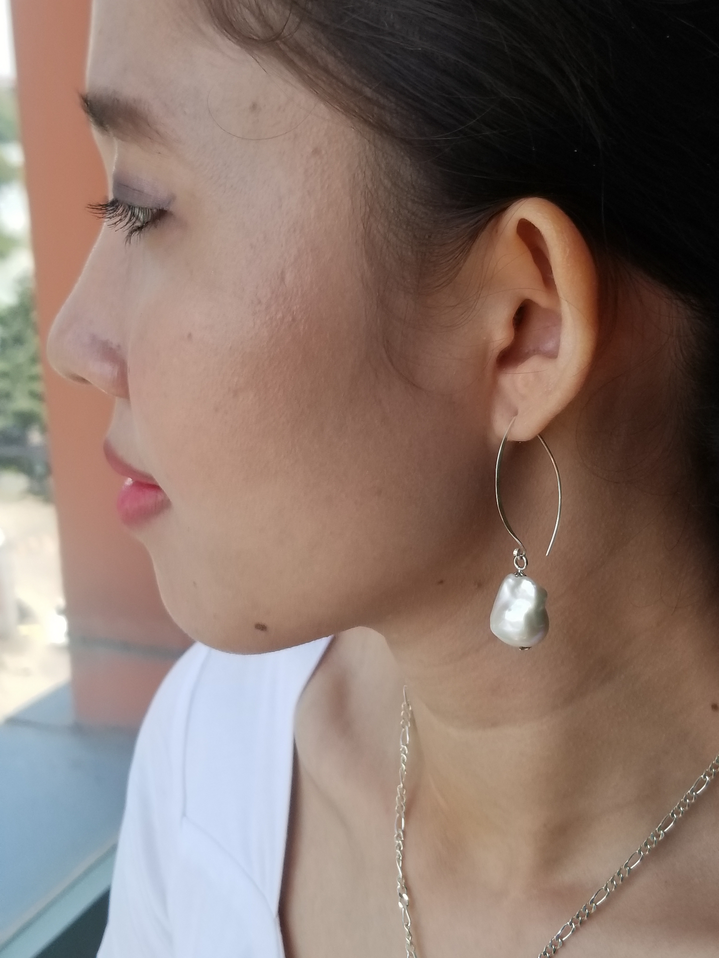 Natural  Baroque Pearl Earrings