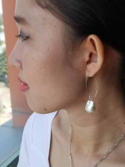 Natural  Baroque Pearl Earrings