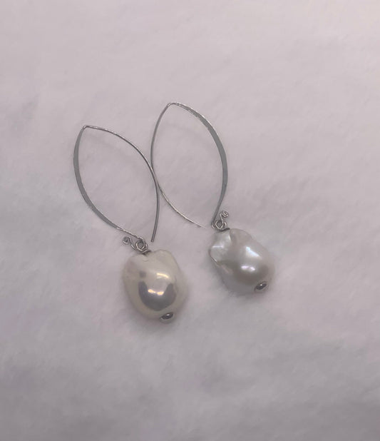 Natural  Baroque Pearl Earrings