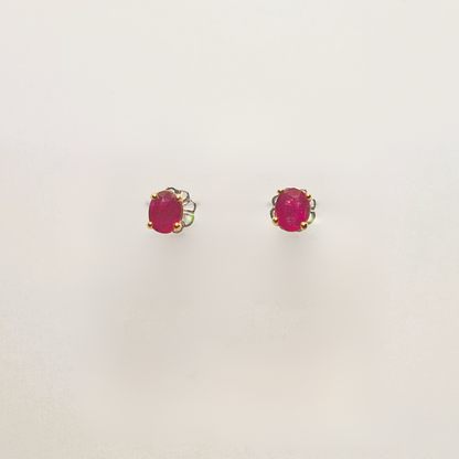 Natural Ruby Earrings