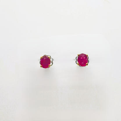 Natural Ruby Earrings