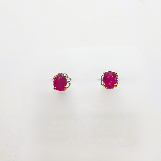 Natural Ruby Earrings