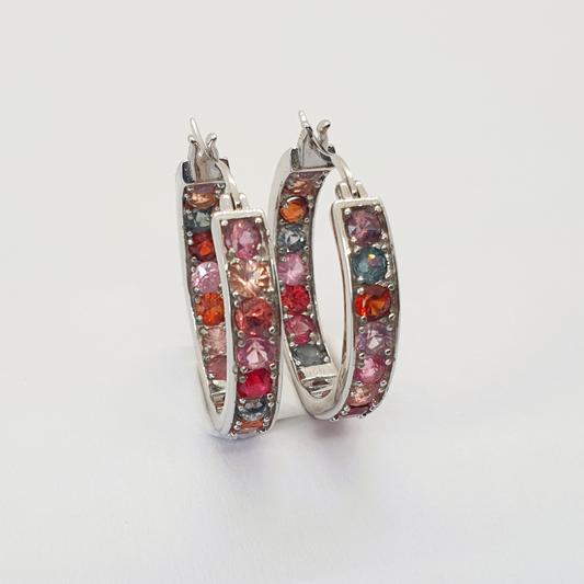 Natural Multi-color Spinel Earrings