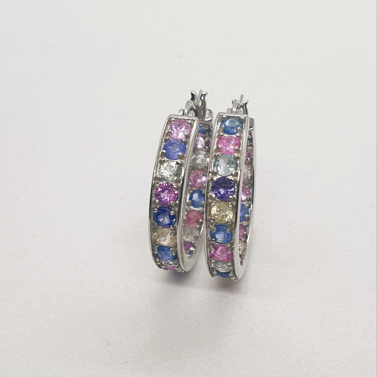 Natural Multicolor Sapphire Earrings