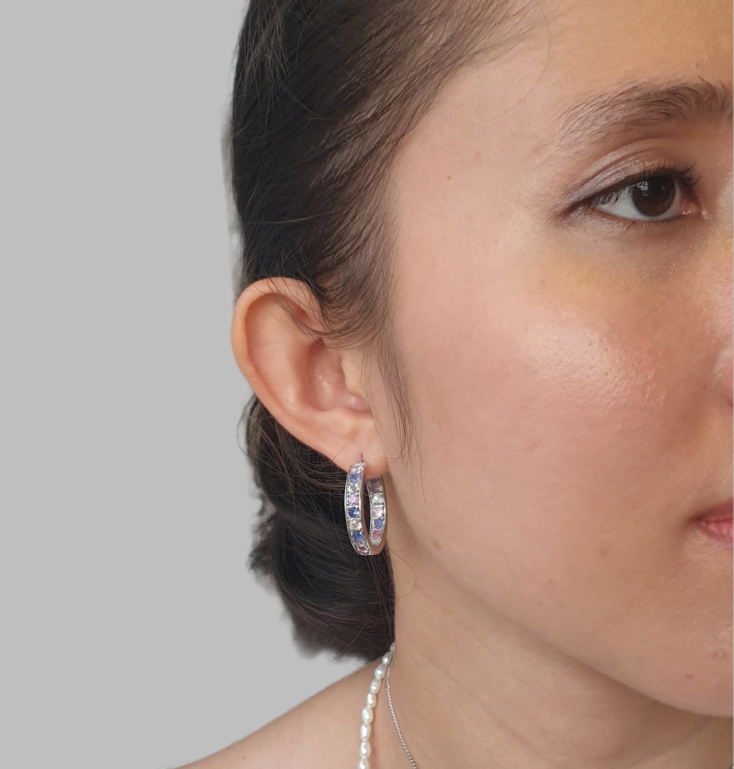 Natural Multicolor Sapphire Earrings