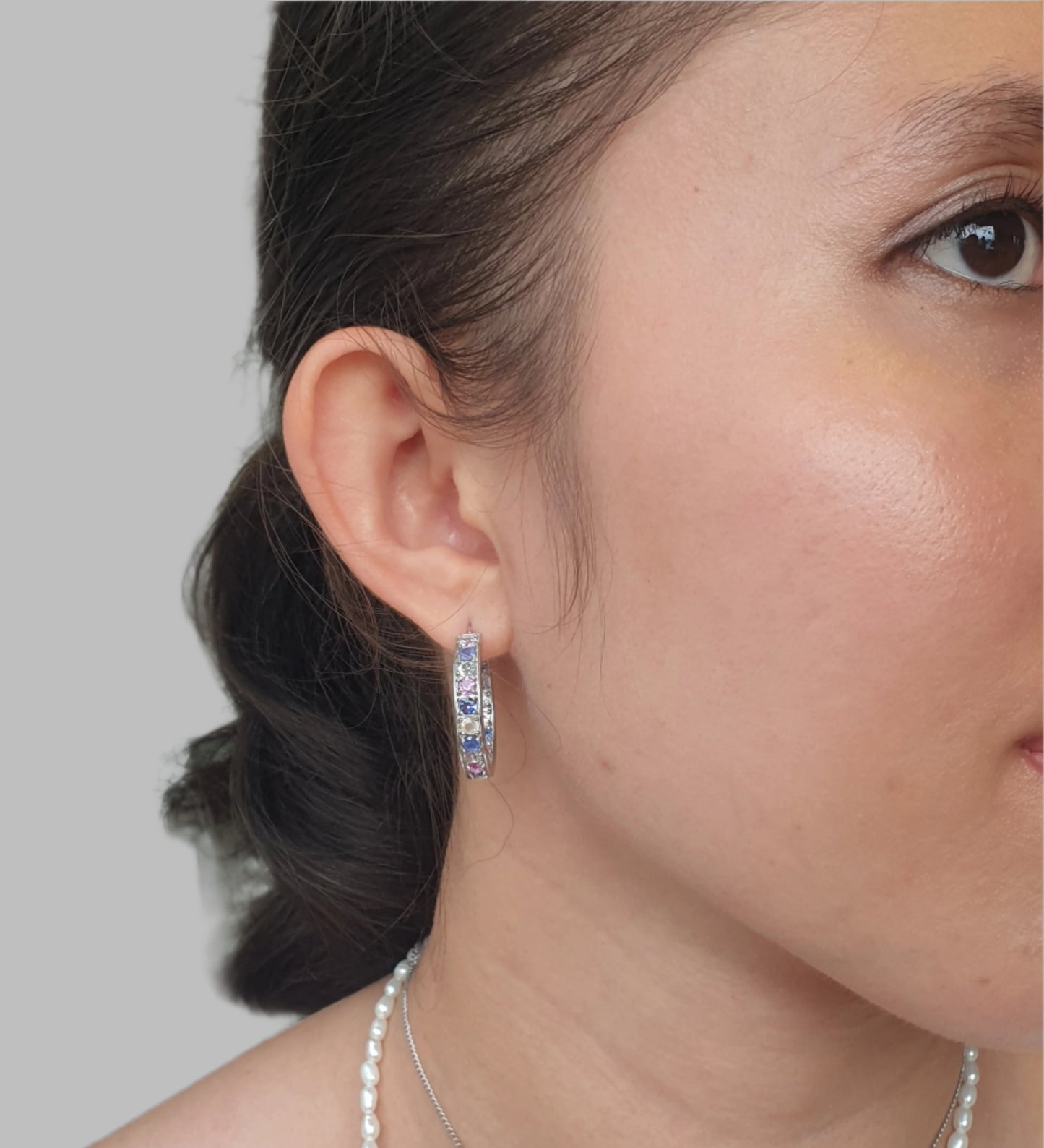 Natural Multicolor Sapphire Earrings