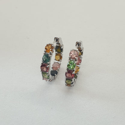 Natural Multicolor Tourmaline Earrings