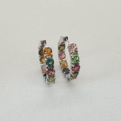 Natural Multicolor Tourmaline Earrings
