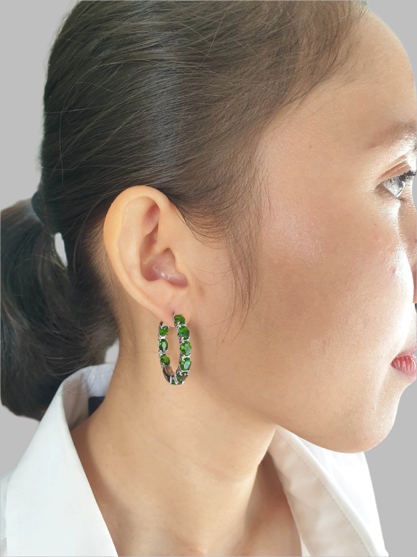 Natural Diopside Earrings