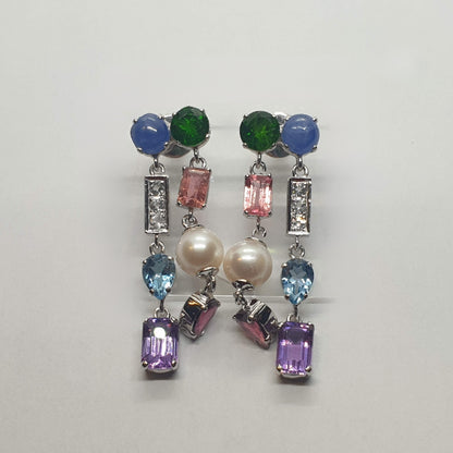 Nature’s Gem & Freshwater Pearl Earrings