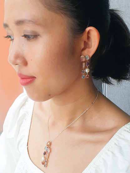 Nature's Gem & Freshwater Pearl Earrings