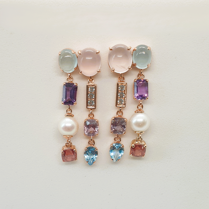 Nature's Gem & Freshwater Pearl Earrings