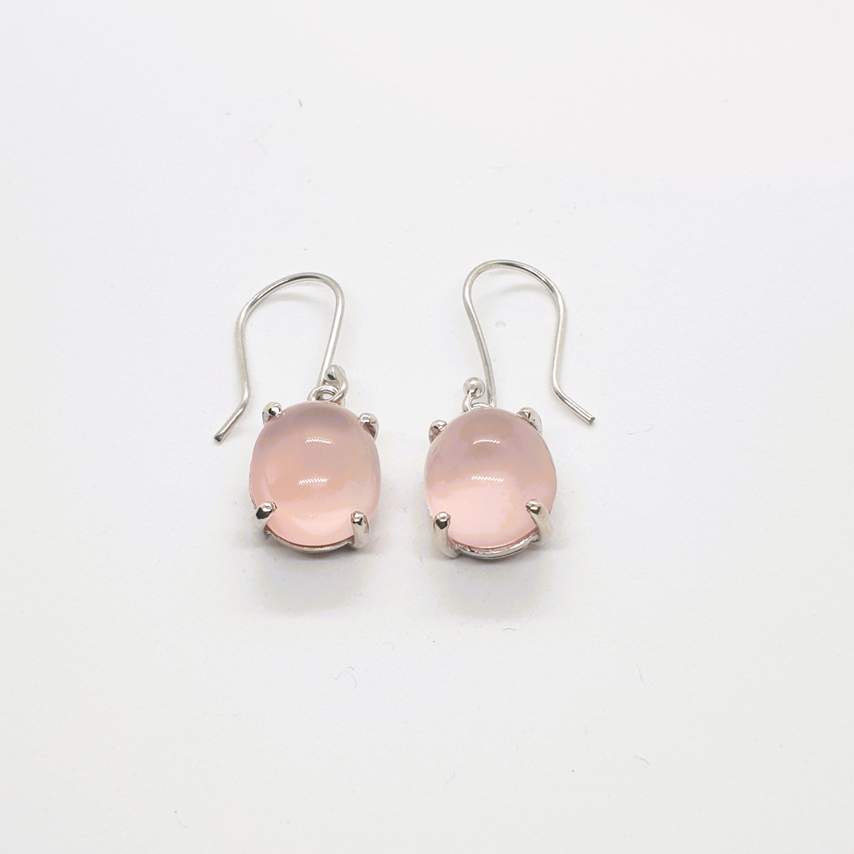 Natural Rose Quartz Earrings
