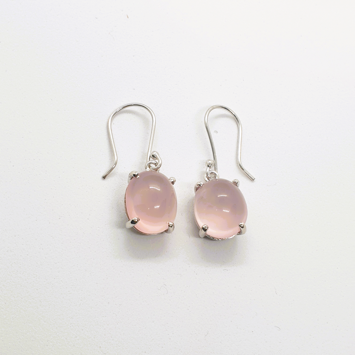 Natural Rose Quartz Earrings