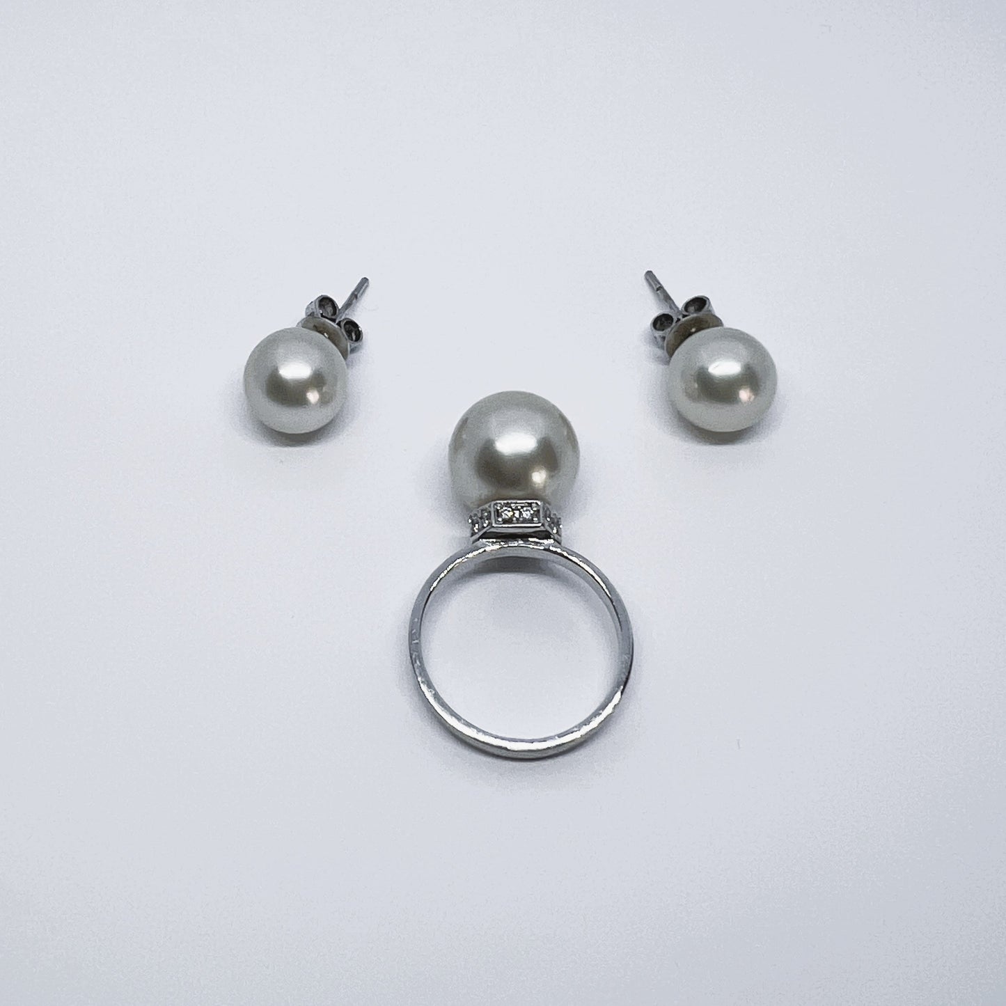 Natural Southsea Pearl Earrings and Ring Set