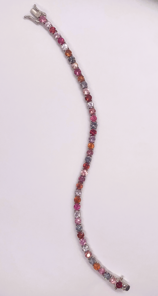 Natural Multicolor Spinel Bracelet