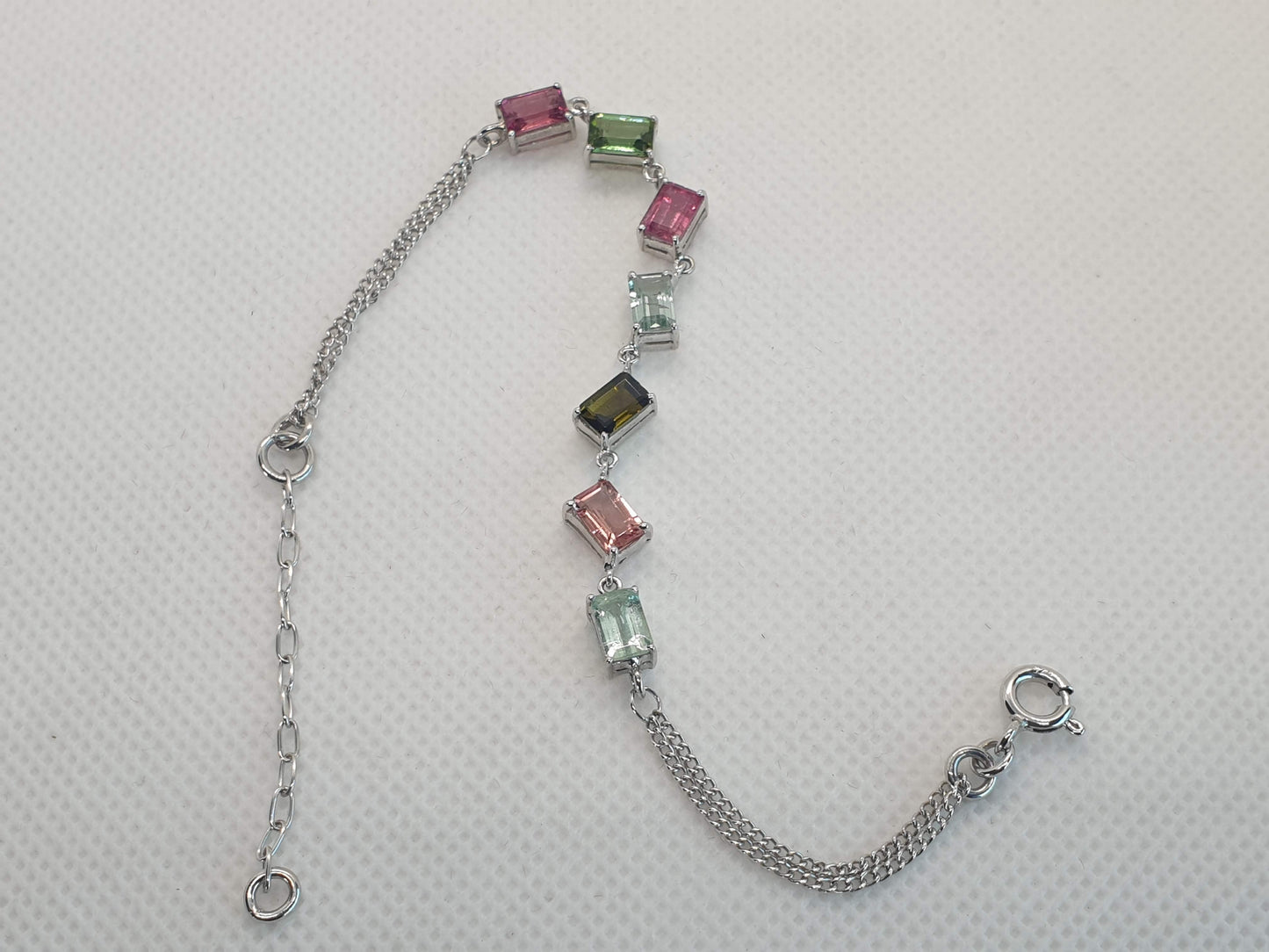 Natural Multi-color Tourmaline Bracelet