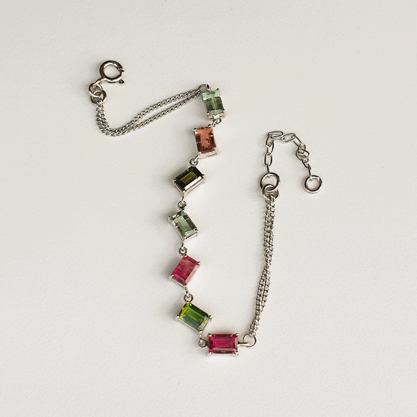 Natural Multi-color Tourmaline Bracelet