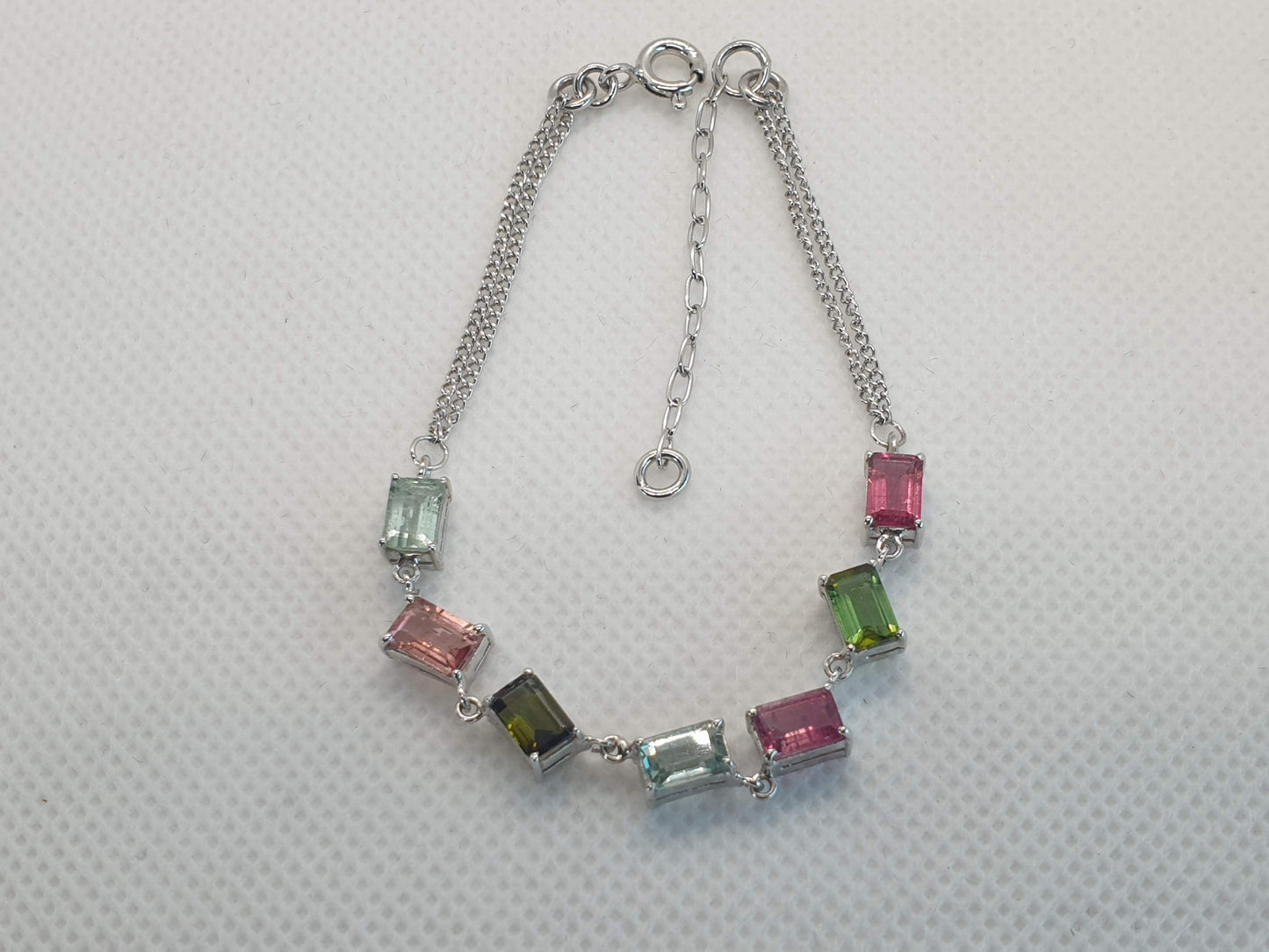 Natural Multi-color Tourmaline Bracelet