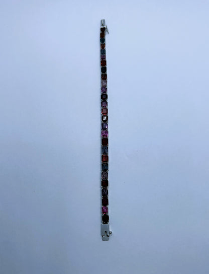 Natural Multi-color Spinel Bracelet