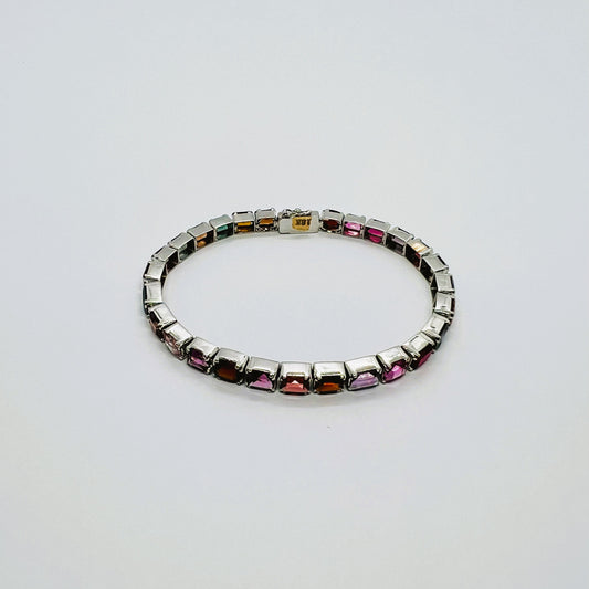 Natural Multi-color Spinel Bracelet